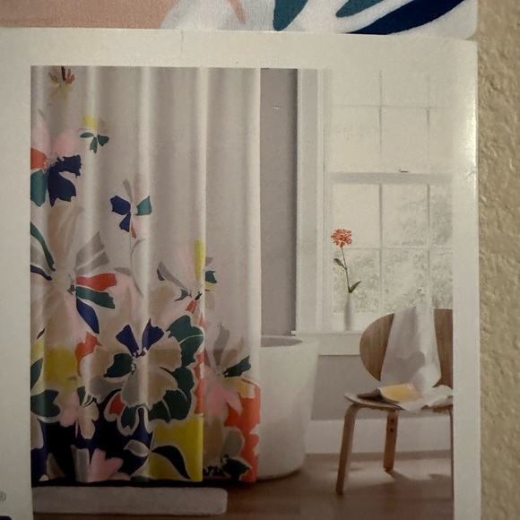 Simply Essential FLORAL Microfiber Shower Curtain - Picture 4 of 4